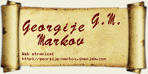 Georgije Markov vizit kartica